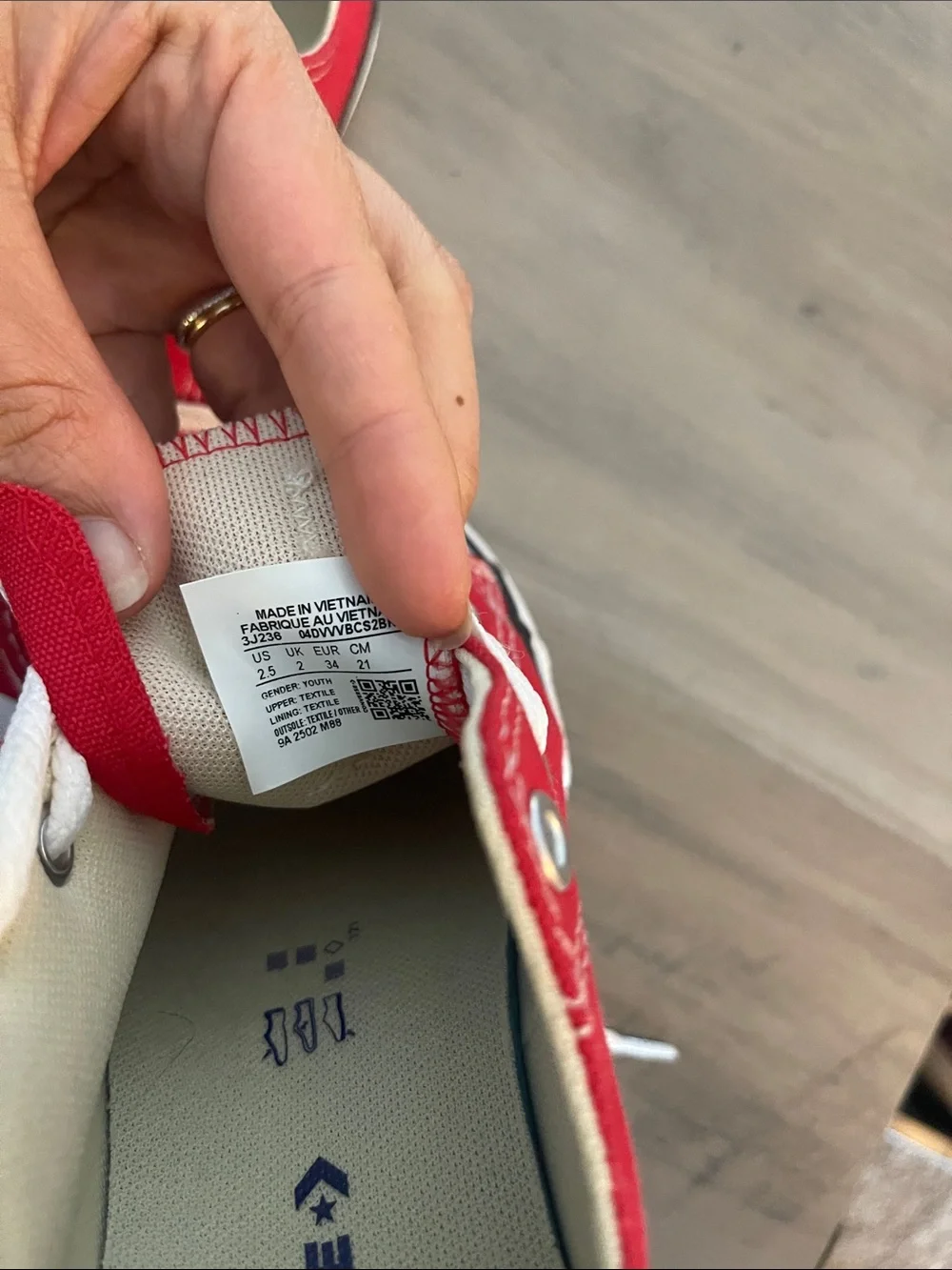 Converse Low Top Sneakers in Bright Red with White Accents